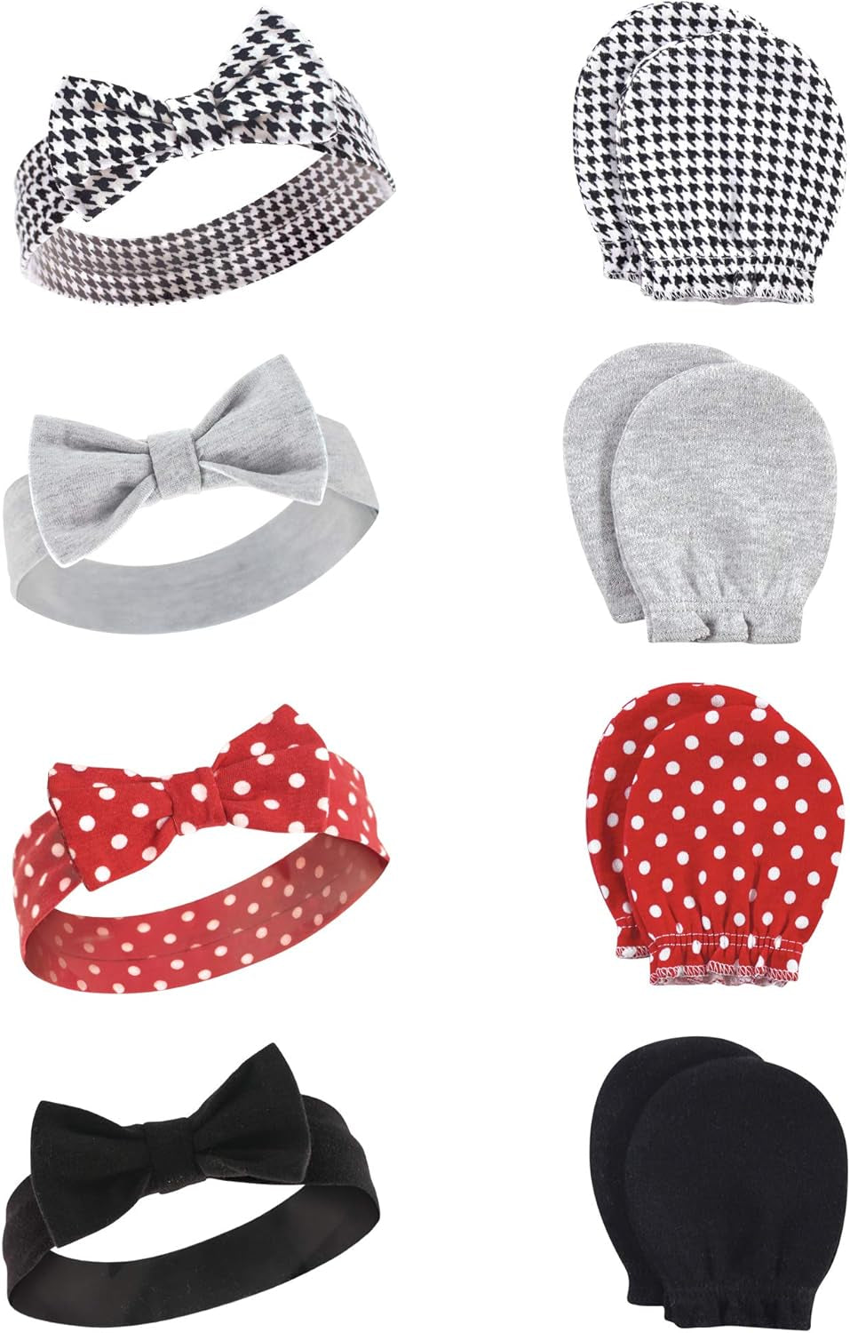 Adorable Hudson Baby Girls' Cotton Headband and Scratch Mitten Set for Ultimate Comfort and Style