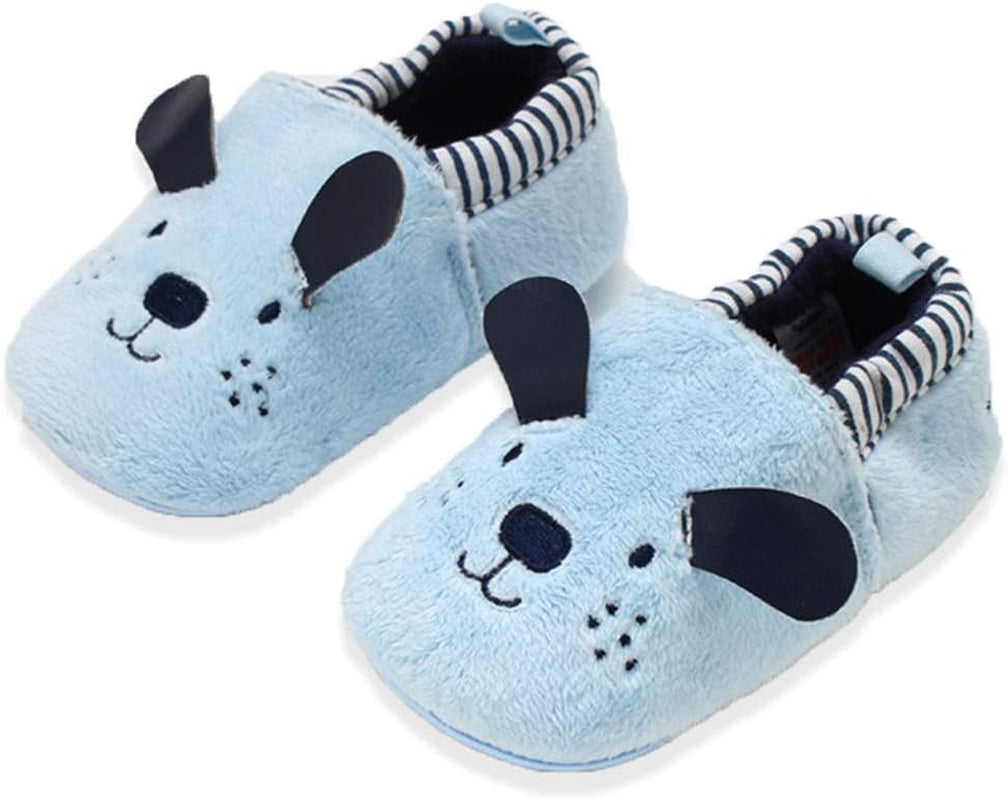 Timatego Non-Skid Infant Moccasins - Perfect First Walker House Shoes for Boys & Girls (6-24 Months)