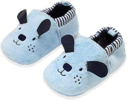 Timatego Non-Skid Infant Moccasins - Perfect First Walker House Shoes for Boys & Girls (6-24 Months)