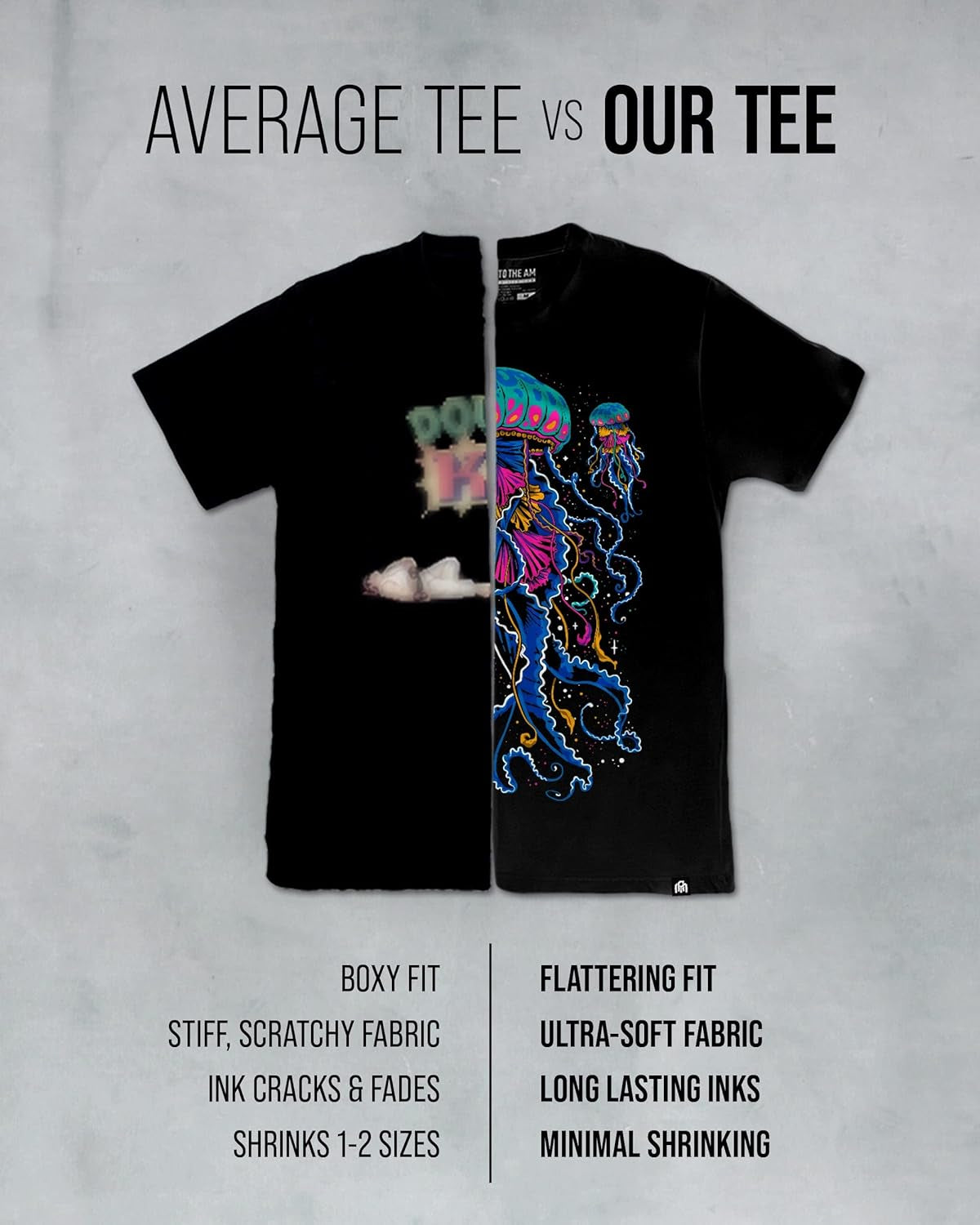 Stylish INTO the AM Men's Graphic Tee - Black Crewneck T-Shirt (Large)