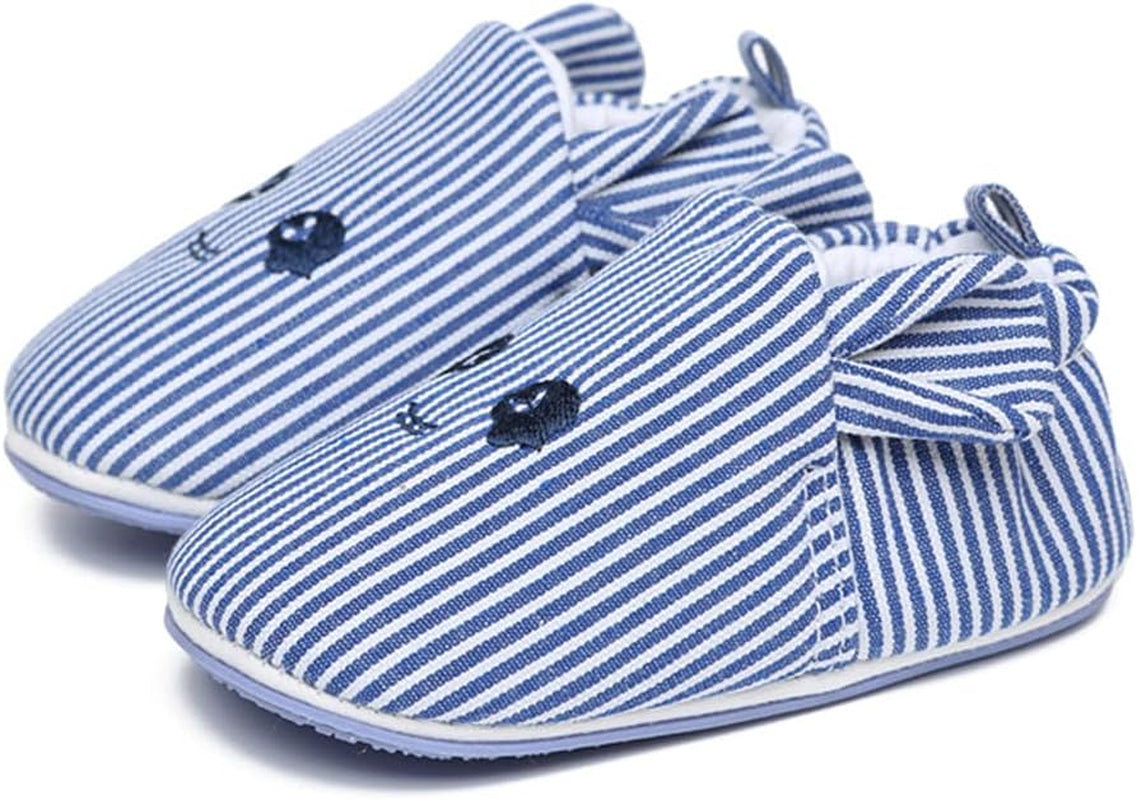 Timatego Non-Skid Infant Moccasins - Perfect First Walker House Shoes for Boys & Girls (6-24 Months)