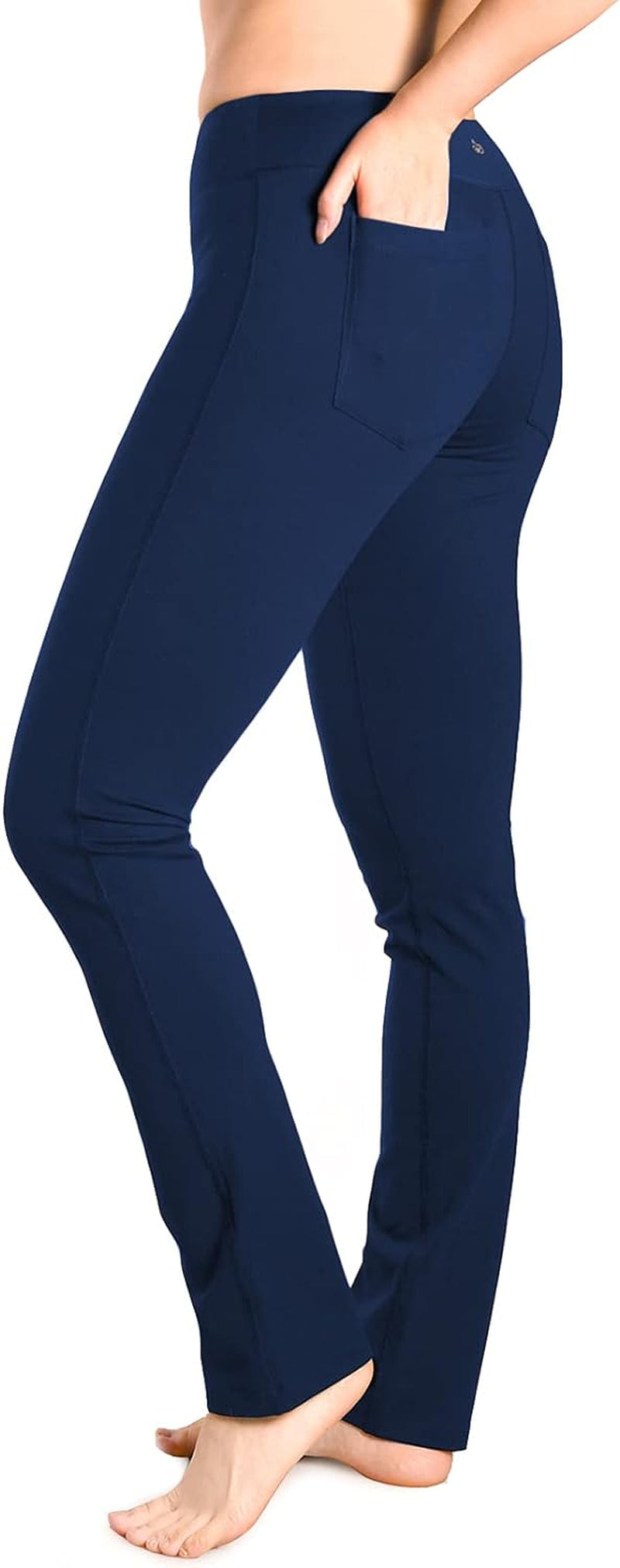 Yogipace Women's Straight Leg Yoga Pants for Fitness - Sizes Available: 27", 29", 31", 33", 35", and 37