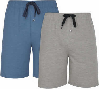 Hanes Men's 2-Pack Cotton Sleep Shorts - Comfortable & Breathable Loungewear with 7.5" Inseam