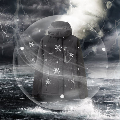 Women's Hooded Winter Ski Jacket - Windproof, Waterproof, and Insulated for Snow and Rain