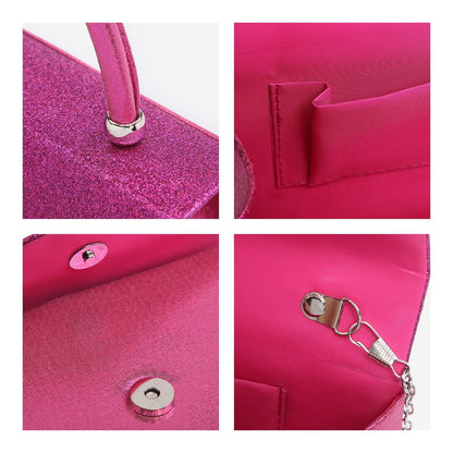 Elegant Frosted Glitter Evening Clutch - Perfect for Weddings, Parties, and Prom