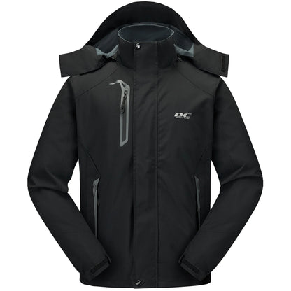 Men's Lightweight Waterproof Hooded Jacket for Outdoor and Casual Sportswear