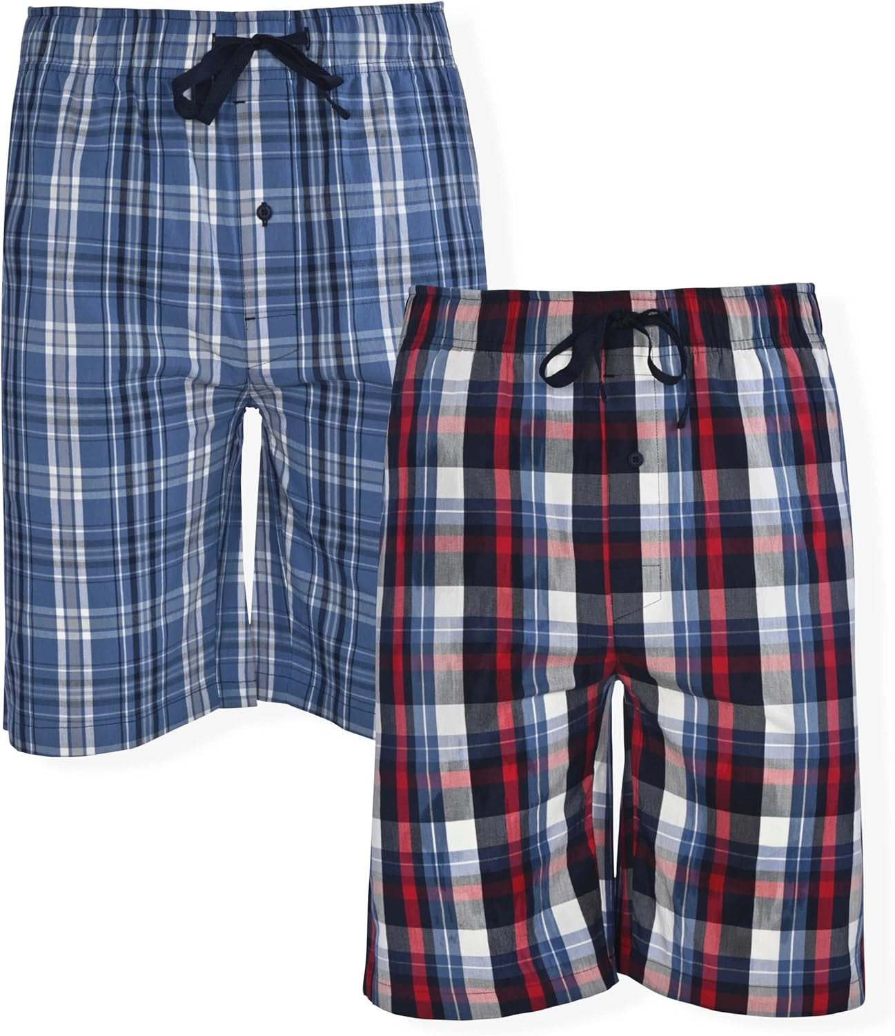 Hanes Men's 2-Pack Cotton Sleep Shorts - Comfortable & Breathable Loungewear with 7.5" Inseam