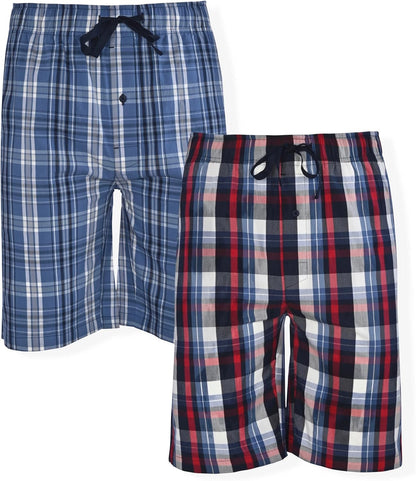 Hanes Men's 2-Pack Cotton Sleep Shorts - Comfortable & Breathable Loungewear with 7.5" Inseam