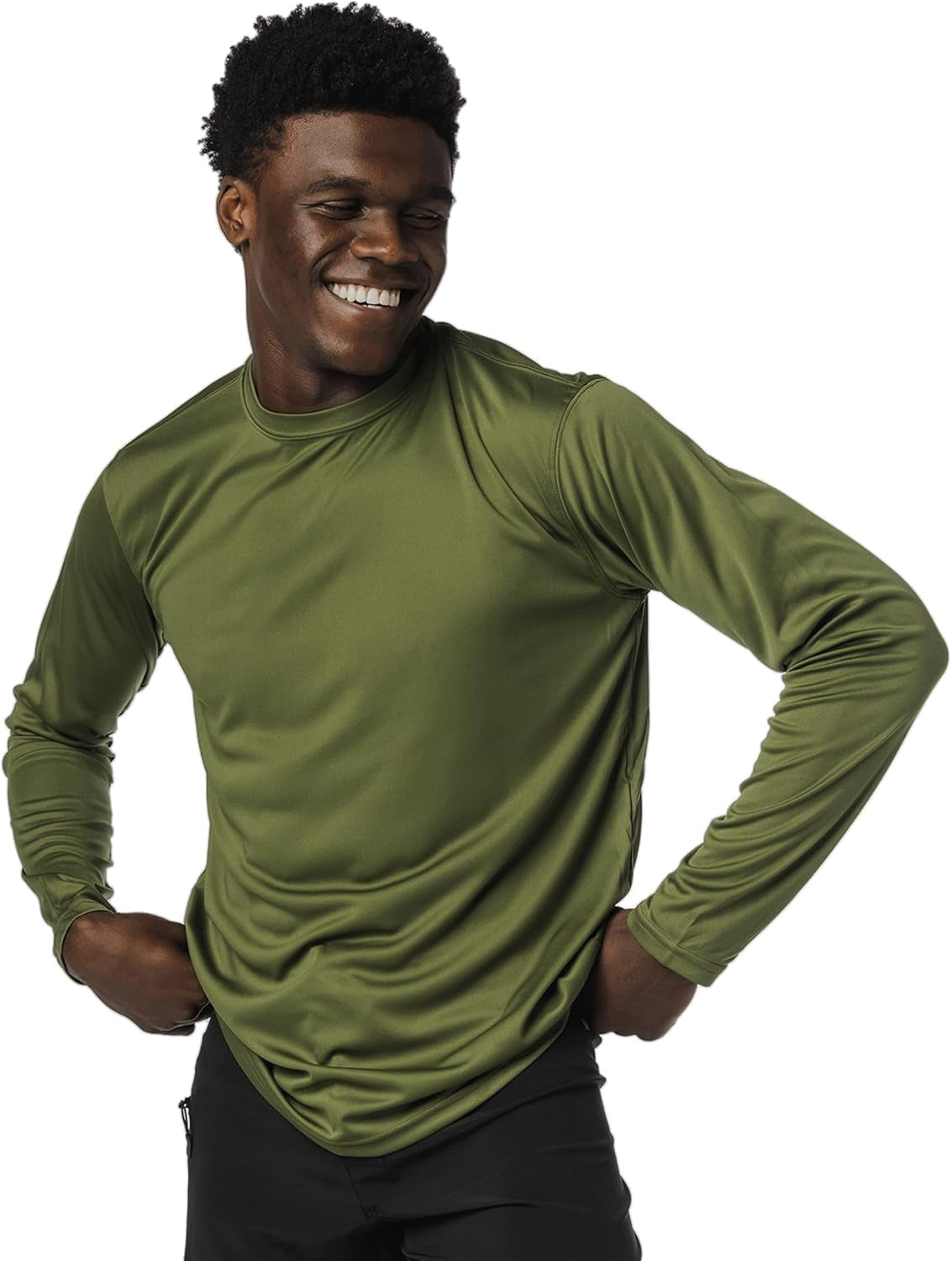 Men's Long Sleeve Outdoor T-Shirt - UPF 50+ UV Protection for Fishing, Running, Hiking & Swimming