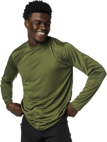 Men's Long Sleeve Outdoor T-Shirt - UPF 50+ UV Protection for Fishing, Running, Hiking & Swimming