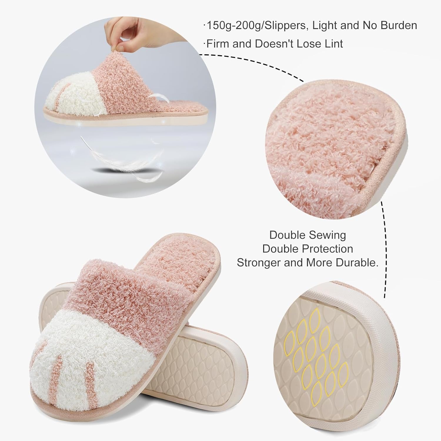SINNO Women's Animal-Themed Memory Foam Slippers - Comfortable, Warm, and Non-Slip Indoor/Outdoor Footwear Perfect for Holiday Gifting