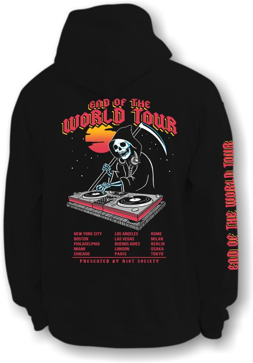 Riot Society Men's Graphic and Embroidered Hoodie