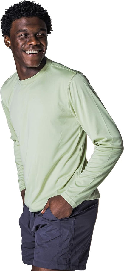 Men's Long Sleeve Outdoor T-Shirt - UPF 50+ UV Protection for Fishing, Running, Hiking & Swimming