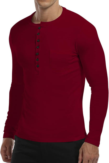 Men's Casual Slim Fit Henley T-Shirt - Perfect for Summer Style!