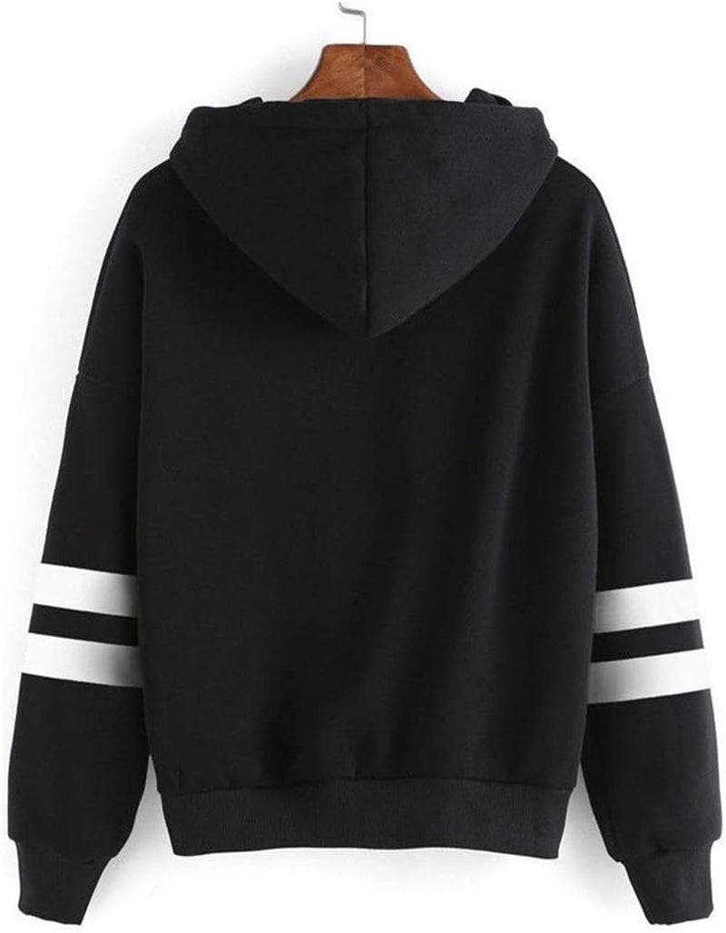 Women's Graphic Hoodie Sweatshirt - Chic Pullover Featuring a Playful Design