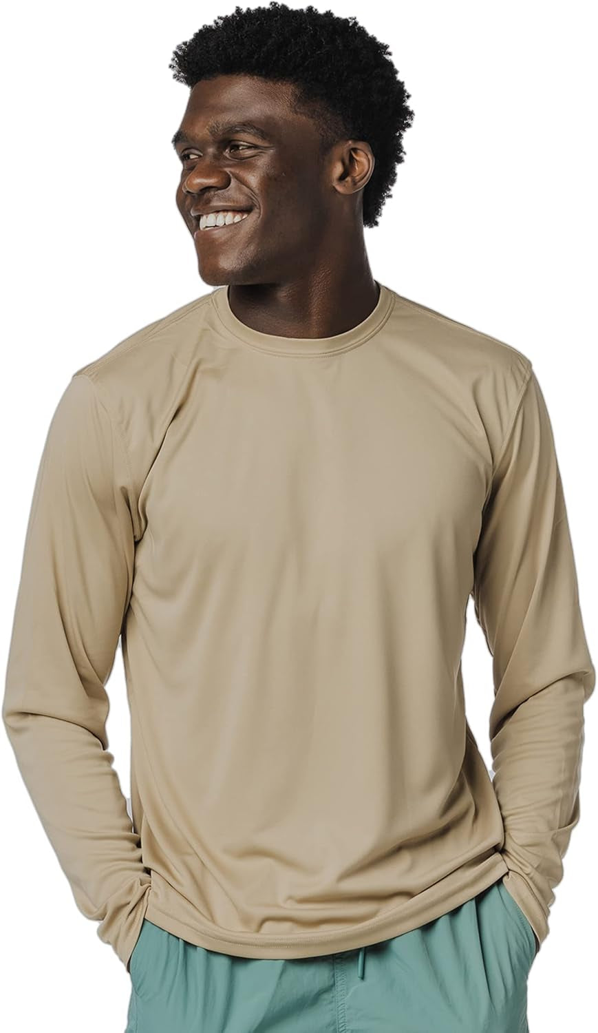 Men's Long Sleeve Outdoor T-Shirt - UPF 50+ UV Protection for Fishing, Running, Hiking & Swimming