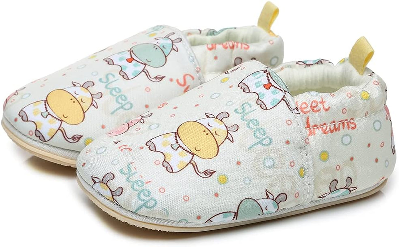 Timatego Non-Skid Infant Moccasins - Perfect First Walker House Shoes for Boys & Girls (6-24 Months)