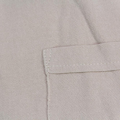 Stylish Men's Linen Cotton Short Sleeve Henley Shirt - Casual Button-Up Beach T-Shirt Available in 7 Vibrant Colors, Including Beige