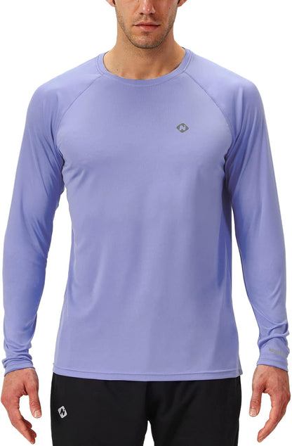 NAVISKIN Men's UPF 50+ Long Sleeve Rash Guard - Lightweight, Quick Dry Swim Shirt for Ultimate Sun Protection