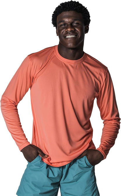 Men's Long Sleeve Outdoor T-Shirt - UPF 50+ UV Protection for Fishing, Running, Hiking & Swimming