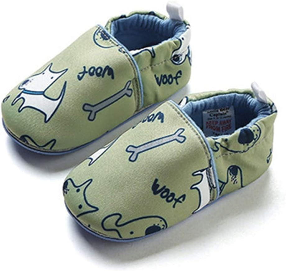 Timatego Non-Skid Infant Moccasins - Perfect First Walker House Shoes for Boys & Girls (6-24 Months)