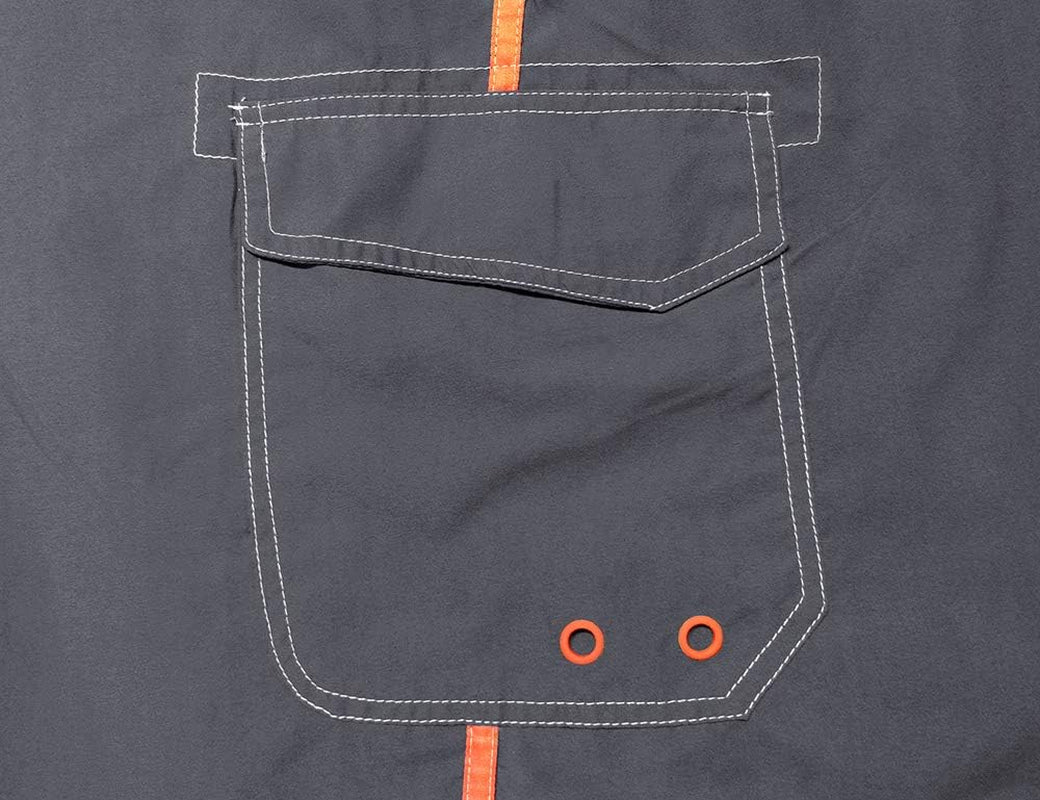 Men's Quick-Dry Watermelon Red Swim Trunks with Lining by TACVASEN