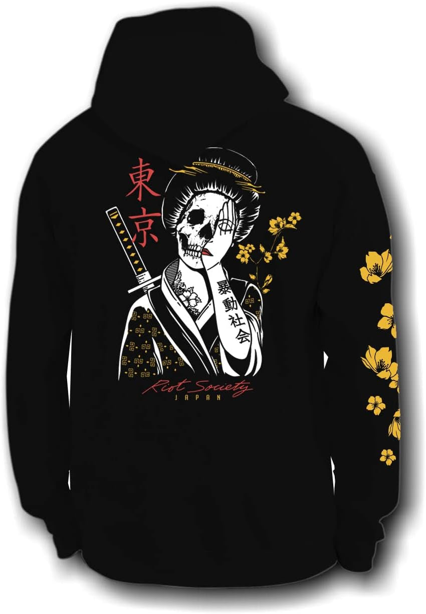 Riot Society Men's Graphic and Embroidered Hoodie