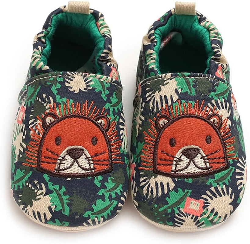Timatego Non-Skid Infant Moccasins - Perfect First Walker House Shoes for Boys & Girls (6-24 Months)