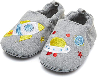 Timatego Non-Skid Infant Moccasins - Perfect First Walker House Shoes for Boys & Girls (6-24 Months)