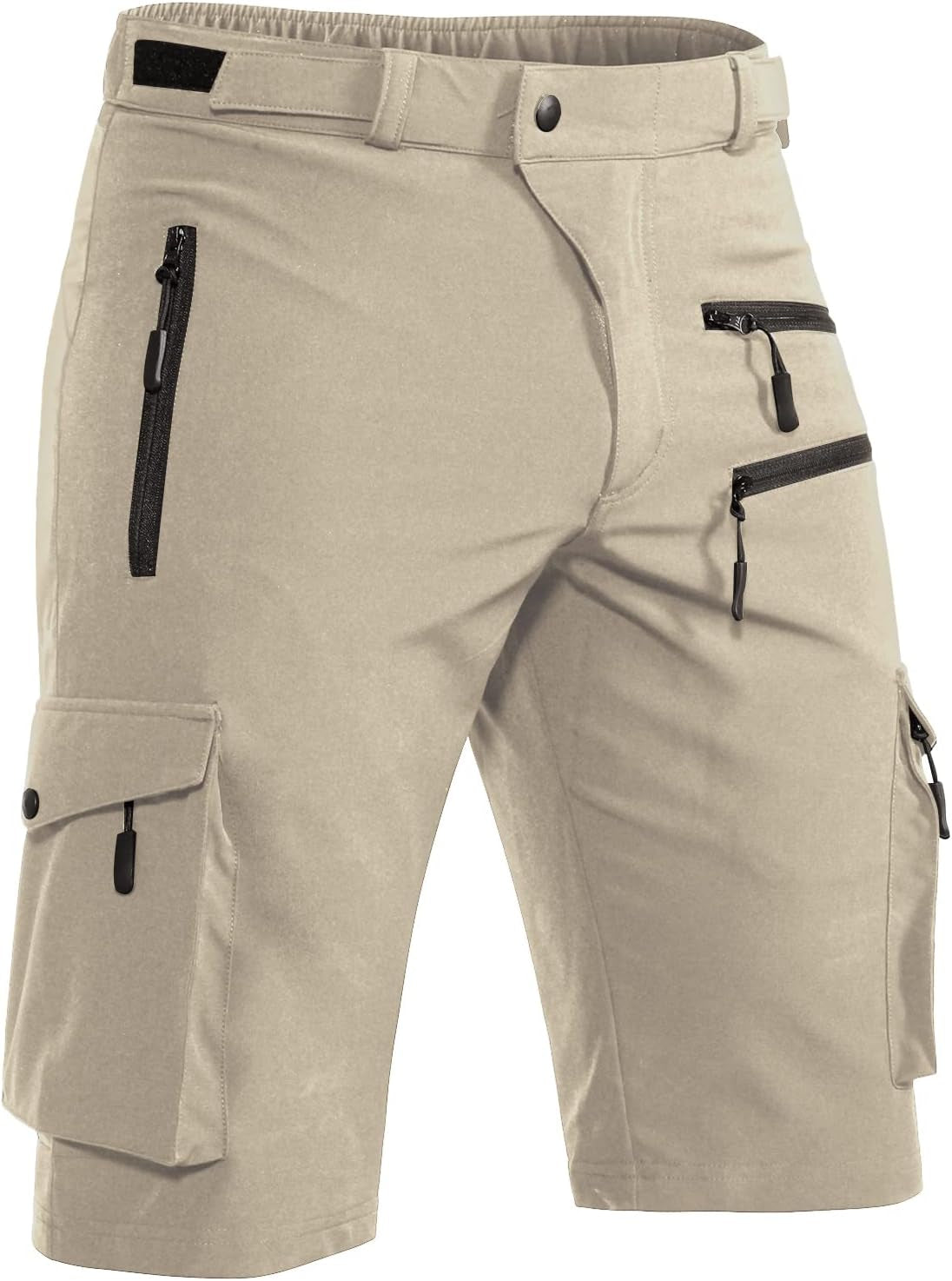 Men's Quick-Dry Stretch Mountain Bike Shorts with Zipper Pocket - Perfect for Cycling and Outdoor Adventures