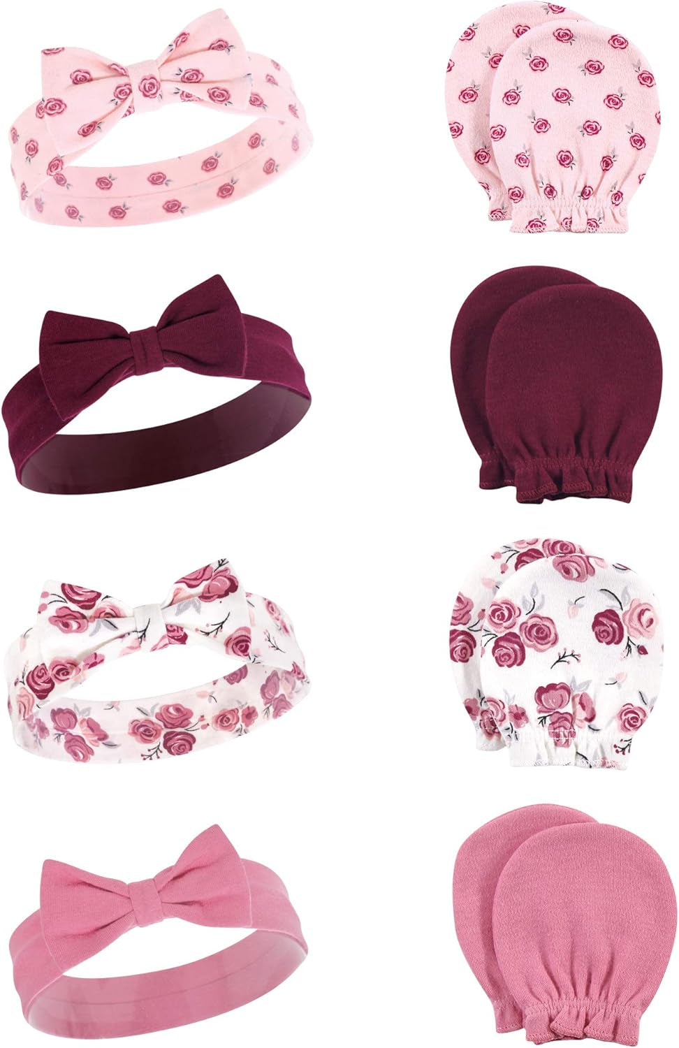 Adorable Hudson Baby Girls' Cotton Headband and Scratch Mitten Set for Ultimate Comfort and Style