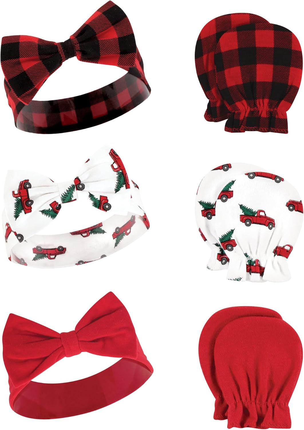 Adorable Hudson Baby Girls' Cotton Headband and Scratch Mitten Set for Ultimate Comfort and Style