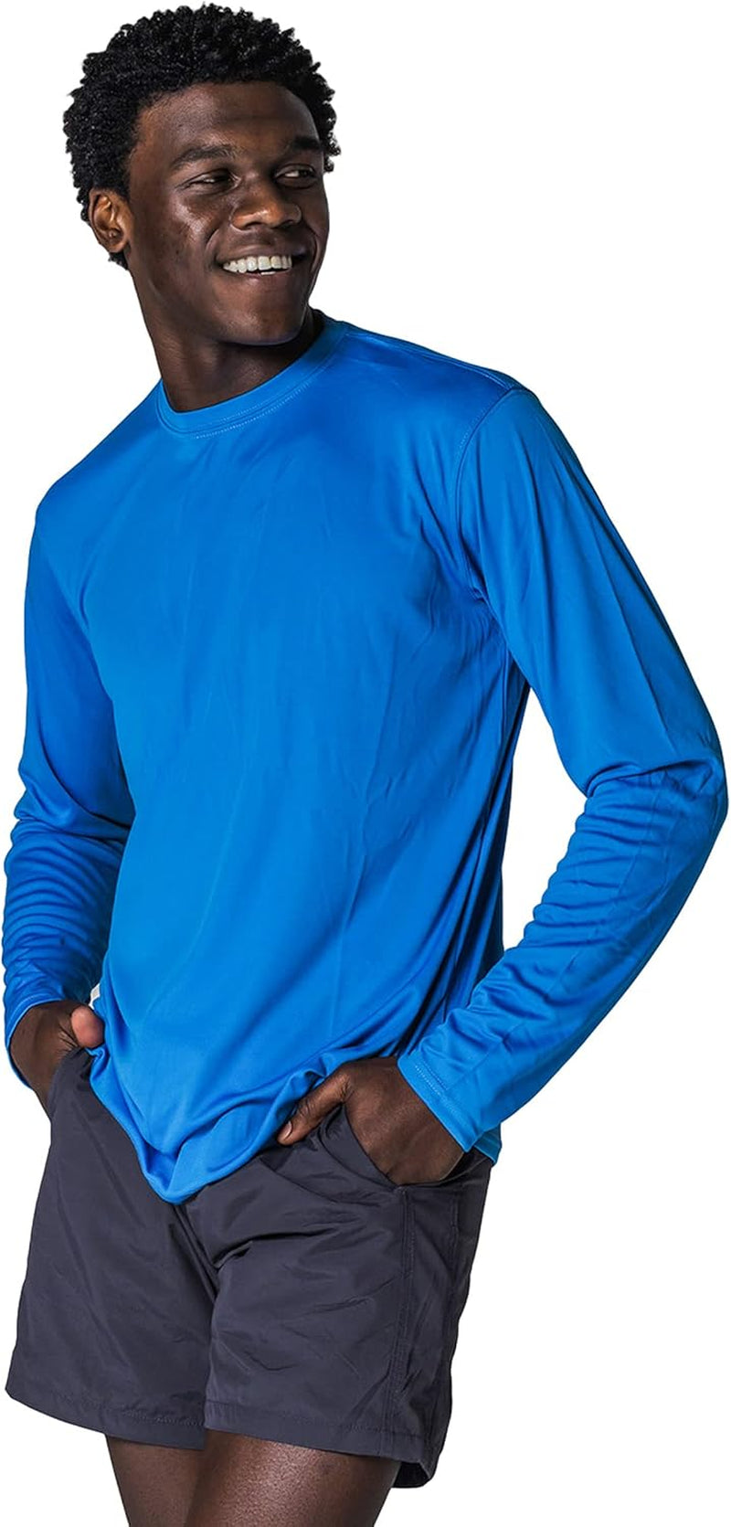 Men's Long Sleeve Outdoor T-Shirt - UPF 50+ UV Protection for Fishing, Running, Hiking & Swimming