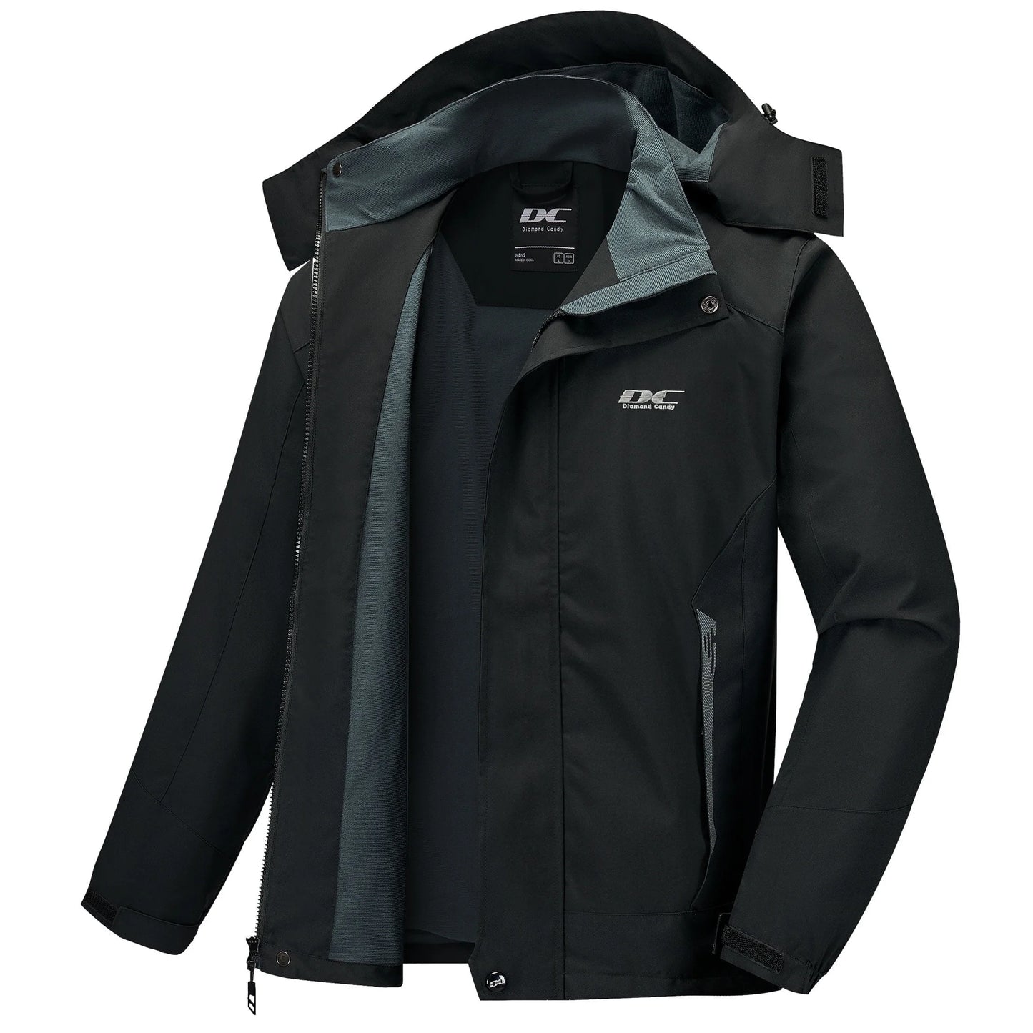 Men's Lightweight Waterproof Hooded Jacket for Outdoor and Casual Sportswear