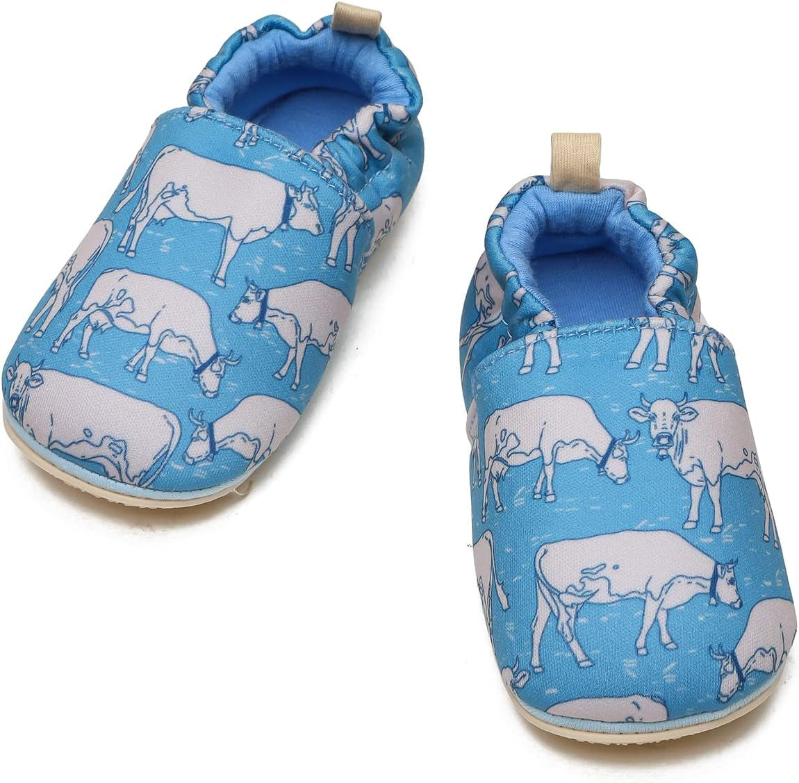Timatego Non-Skid Infant Moccasins - Perfect First Walker House Shoes for Boys & Girls (6-24 Months)