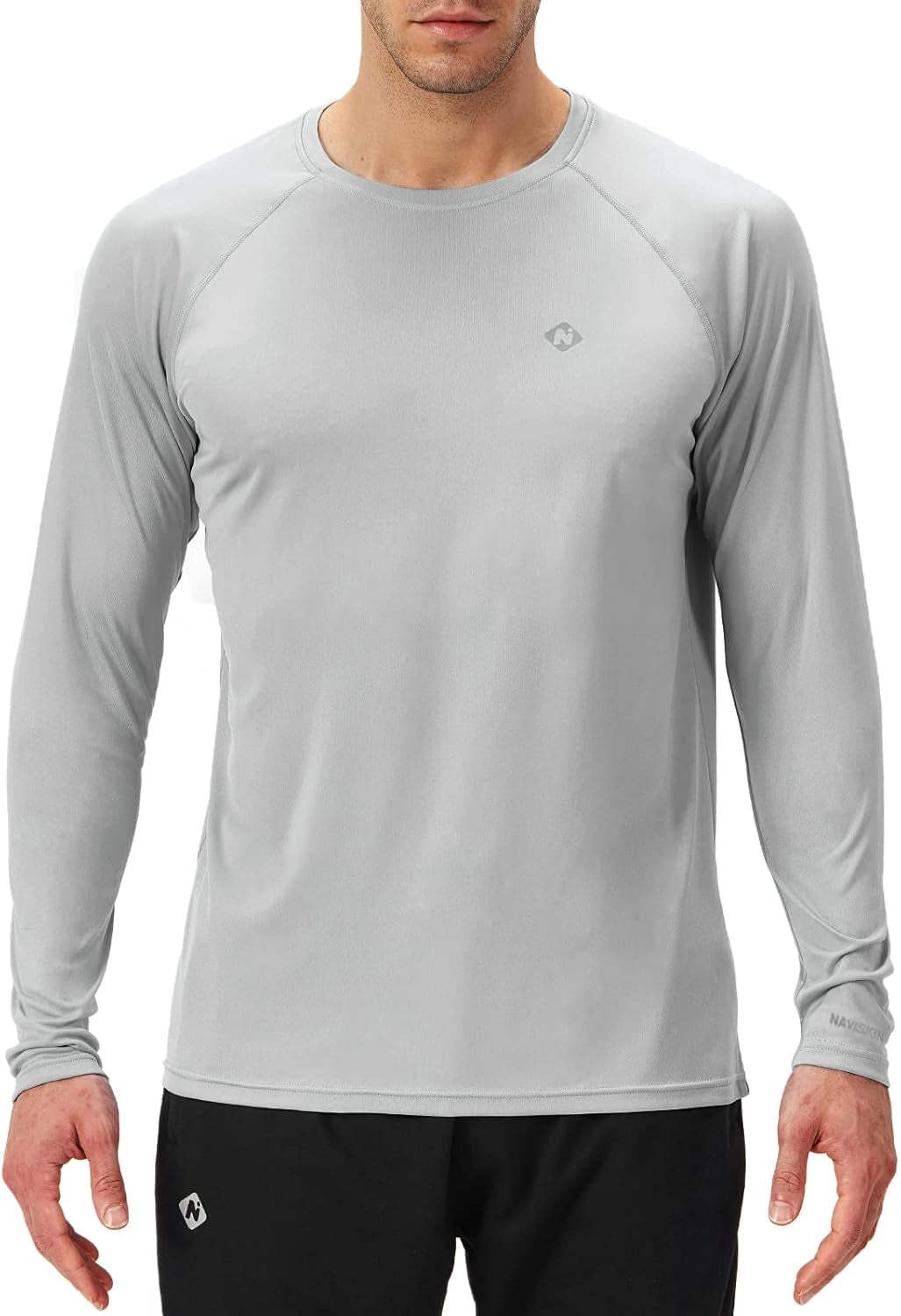 NAVISKIN Men's UPF 50+ Long Sleeve Rash Guard - Lightweight, Quick Dry Swim Shirt for Ultimate Sun Protection