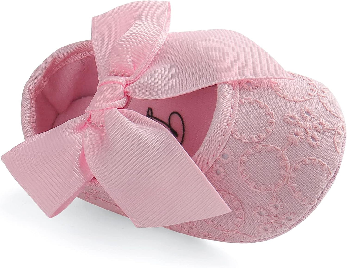 Adorable Baby Girls' Princess Bowknot Soft Sole Crib Sneakers