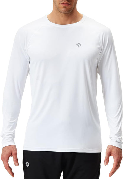 NAVISKIN Men's UPF 50+ Long Sleeve Rash Guard - Lightweight, Quick Dry Swim Shirt for Ultimate Sun Protection