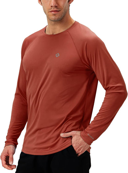 NAVISKIN Men's UPF 50+ Long Sleeve Rash Guard - Lightweight, Quick Dry Swim Shirt for Ultimate Sun Protection