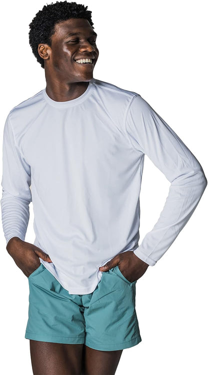 Men's Long Sleeve Outdoor T-Shirt - UPF 50+ UV Protection for Fishing, Running, Hiking & Swimming