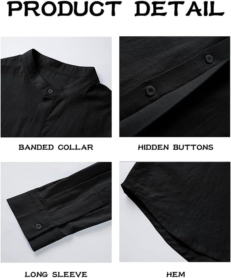 Men's Lightweight Linen Button-Up Shirt - Perfect Casual Summer Top