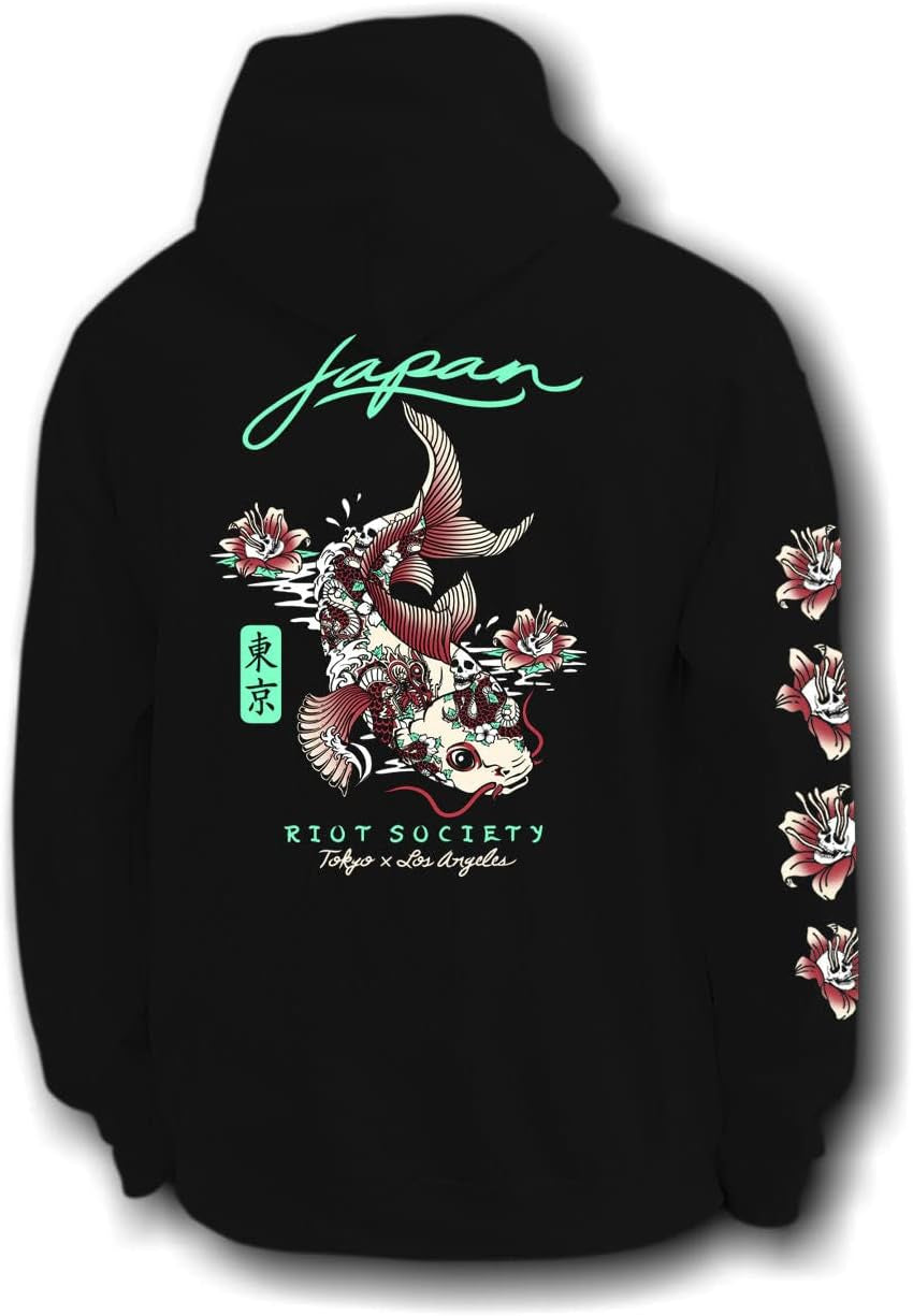Riot Society Men's Graphic and Embroidered Hoodie