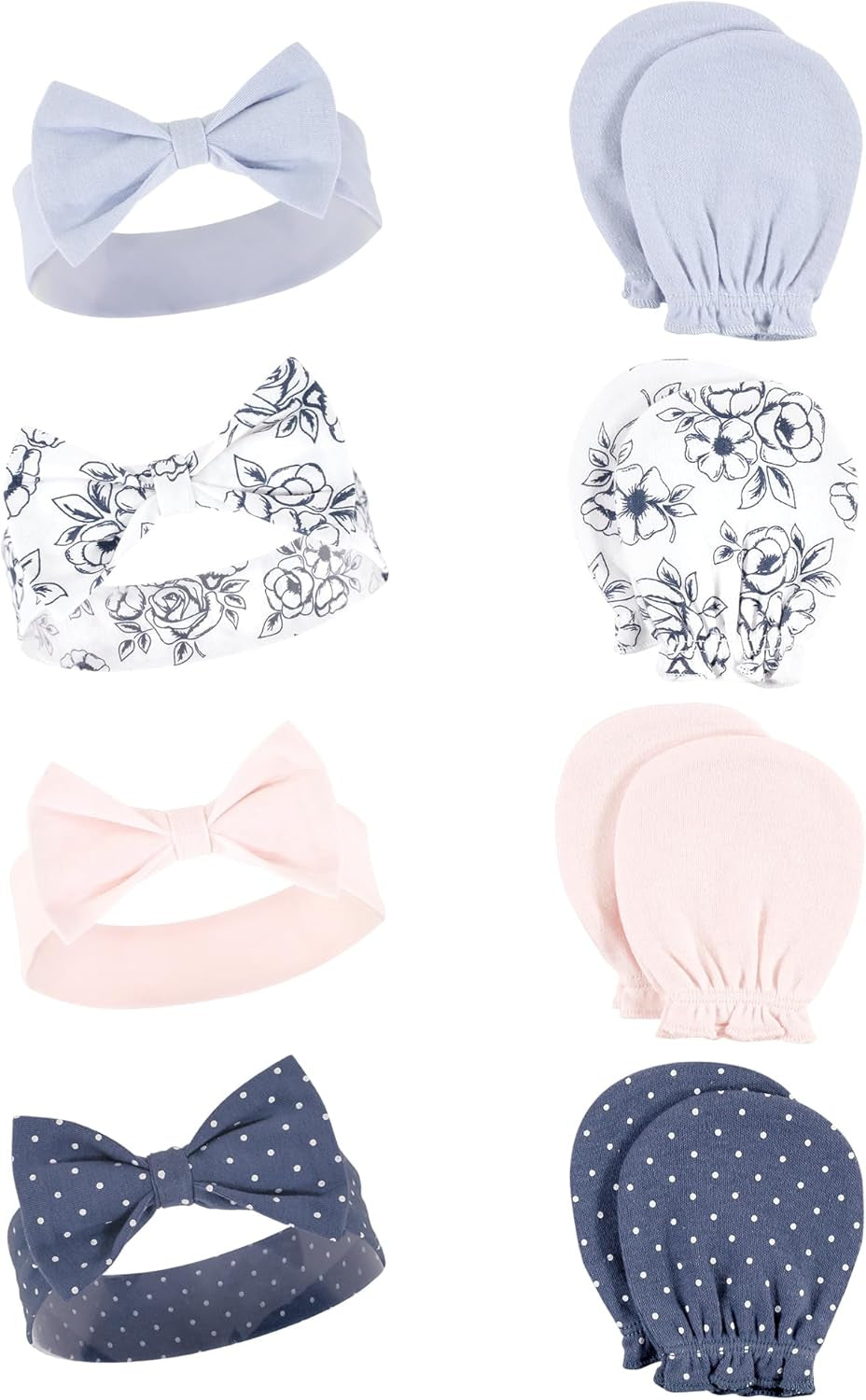 Adorable Hudson Baby Girls' Cotton Headband and Scratch Mitten Set for Ultimate Comfort and Style