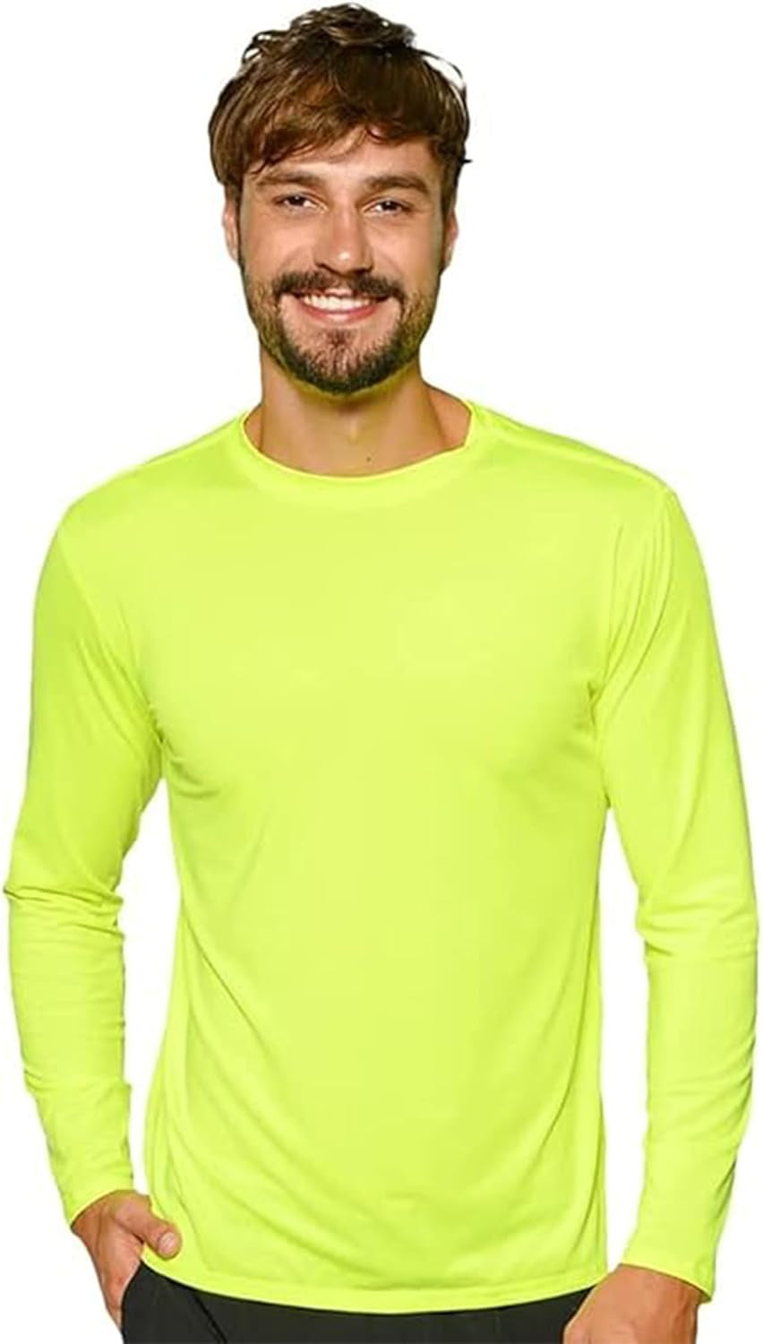 INGEAR Men's Long Sleeve Swim Shirts with UPF 50+ Sun Protection and Rash Guard Features