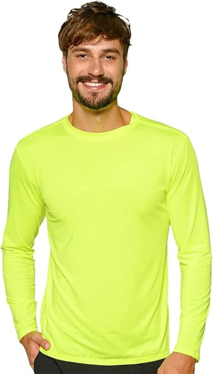 INGEAR Men's Long Sleeve Swim Shirts with UPF 50+ Sun Protection and Rash Guard Features