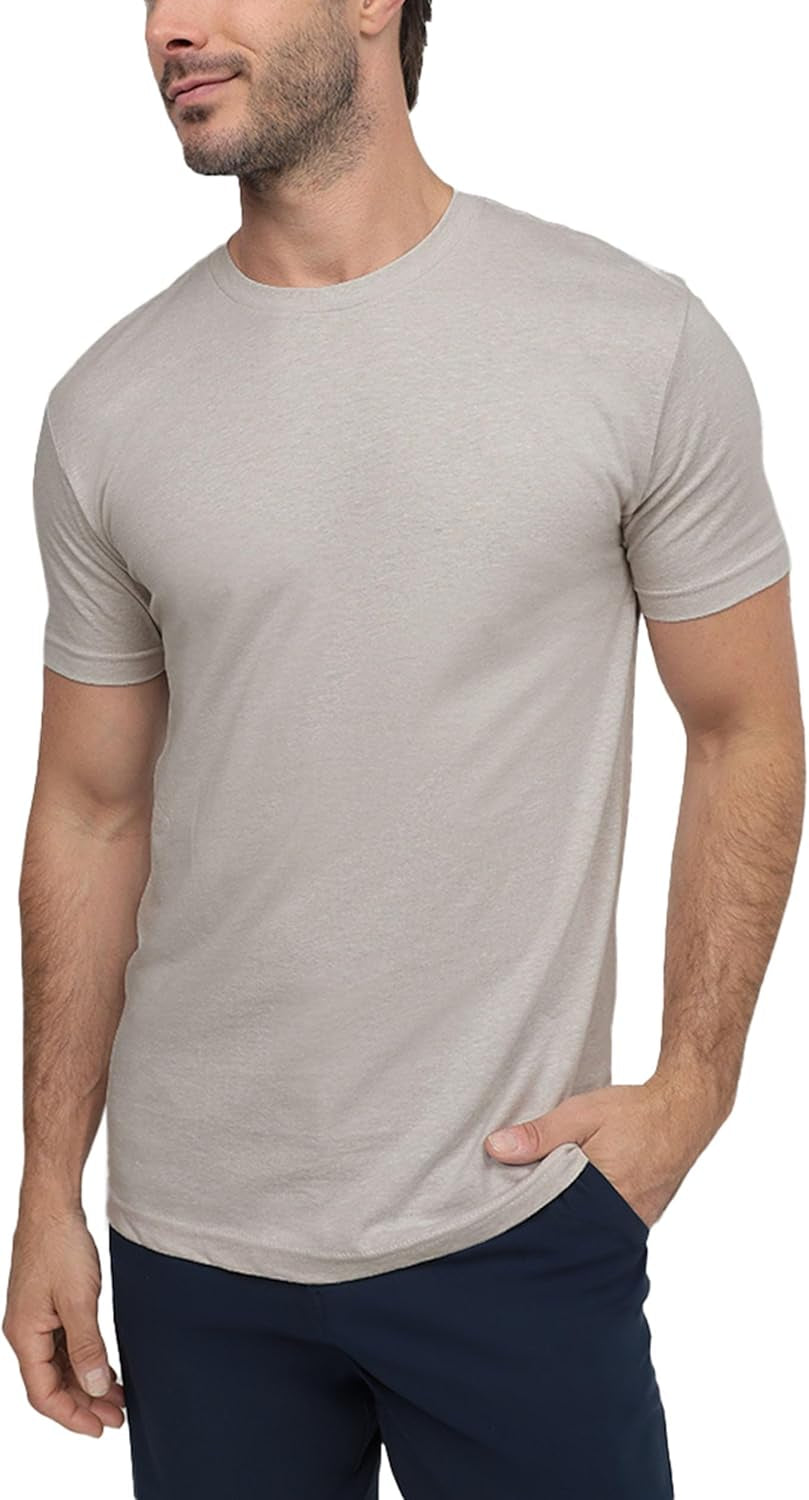 Elevate Your Wardrobe with INTO the AM Men's Soft Fitted T-Shirt Packs - Classic Short Sleeve Crew Neck Tees in Sizes S - 4XL