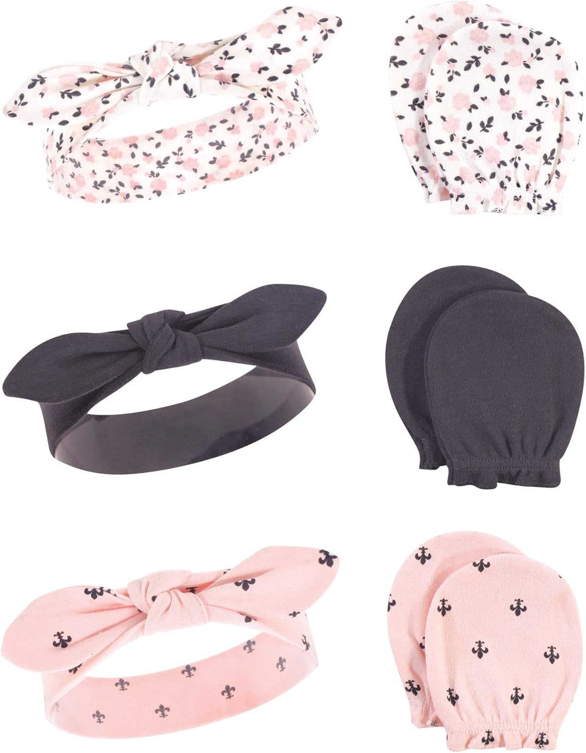 Adorable Hudson Baby Girls' Cotton Headband and Scratch Mitten Set for Ultimate Comfort and Style