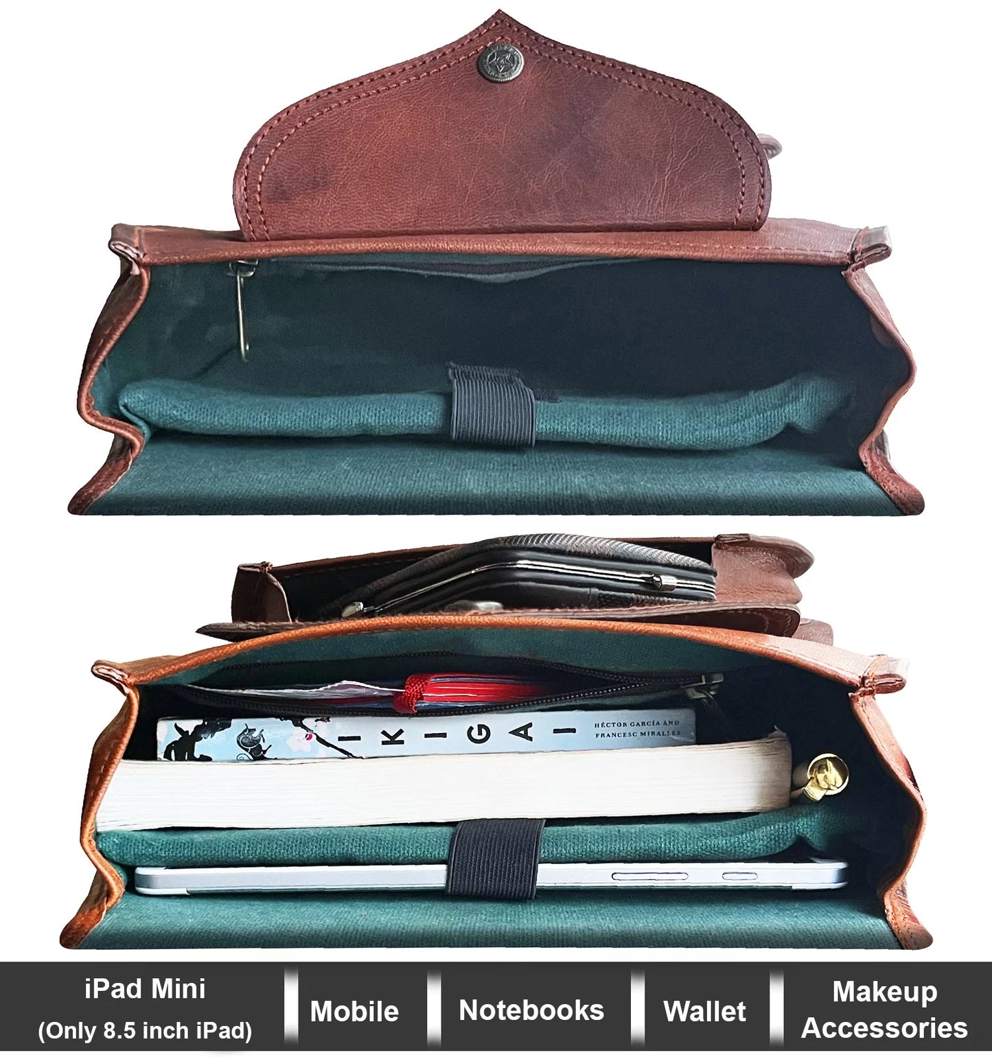 Stylish 11" Women's Leather Crossbody Sling Bag - Versatile Travel Tote & Vintage Hobo Purse
