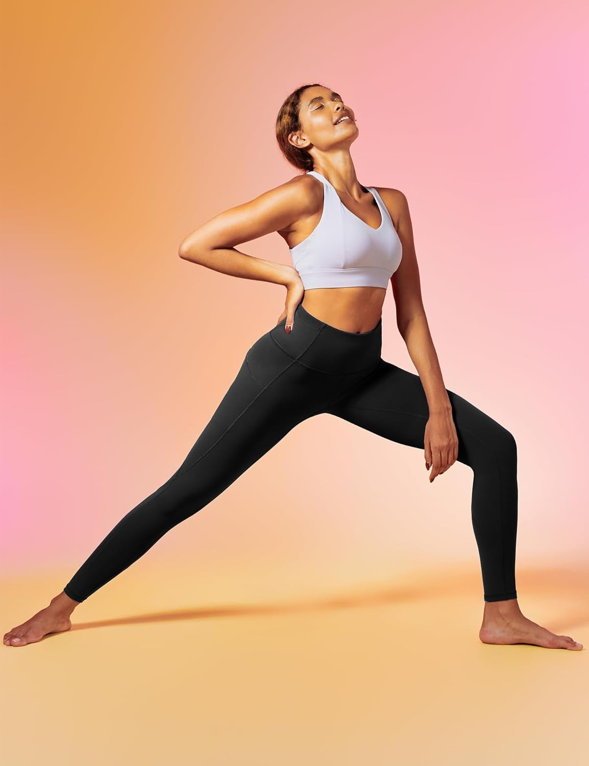 IUGA Women's High-Waisted Yoga Pants with Pockets - Tummy Control Compression Leggings for Fitness and Running