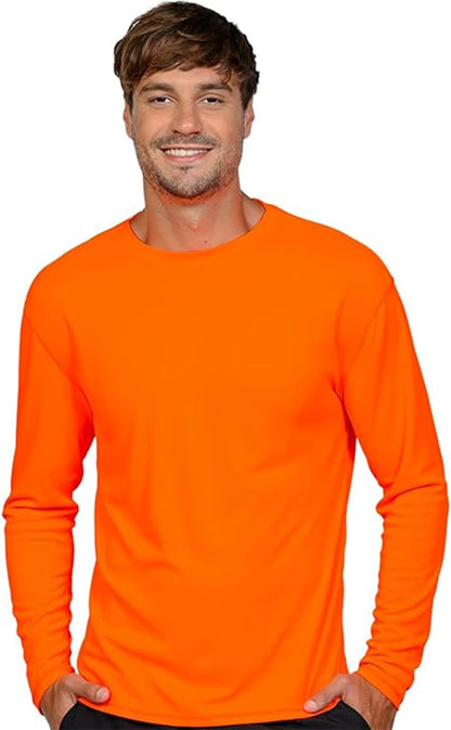 INGEAR Men's Long Sleeve Swim Shirts with UPF 50+ Sun Protection and Rash Guard Features